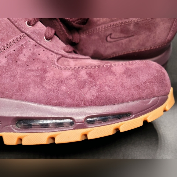 Nike Air Max Goadome Deep Burgundy Suede Boots ACG Sz 13 Men NIB - Picture 7 of 10